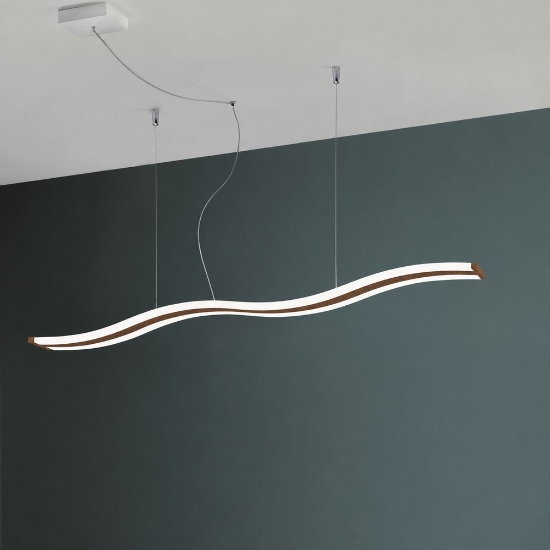 Lampadario led 47w cct 3000k 6000k dimmerabile con telecomando a sospensione ruggine