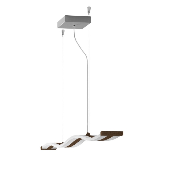 Lampadario led 47w cct 3000k 6000k dimmerabile con telecomando a sospensione ruggine