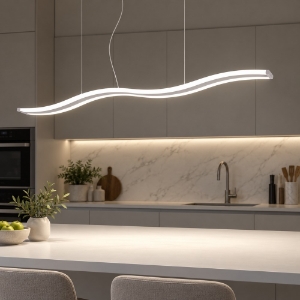 Lampadario a sospensione led 47w cct 3000k 6000k dimmerabile con telecomando grigio perla