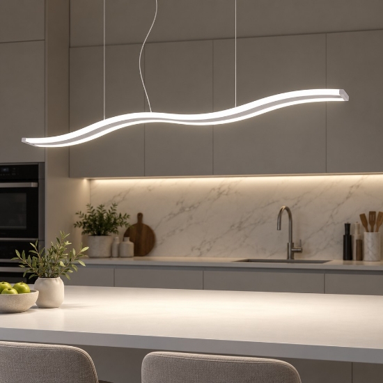 Lampadario a sospensione led 47w cct 3000k 6000k dimmerabile con telecomando grigio perla