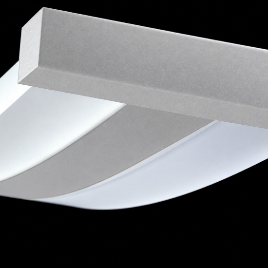 Lampadario a sospensione led 47w cct 3000k 6000k dimmerabile con telecomando grigio perla