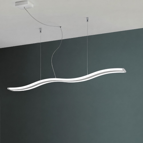 Lampadario a sospensione led 47w cct 3000k 6000k dimmerabile con telecomando grigio perla