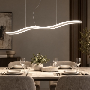 Lampadario led 47w cct 3000k 6000k dimmerabile moderno a sospensione tortora