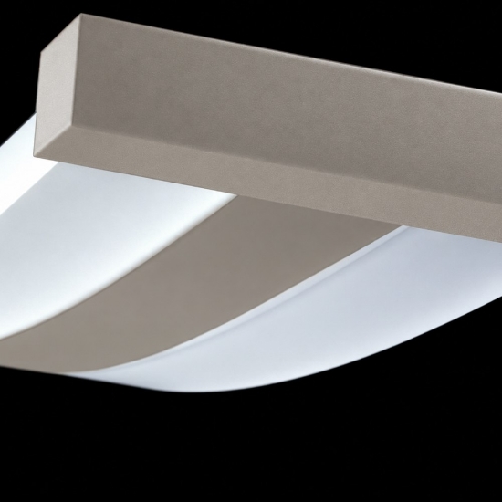 Lampadario led 47w cct 3000k 6000k dimmerabile moderno a sospensione tortora