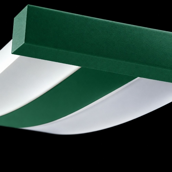 Lampadario a sospensione verde bosco led 47w cct 3000k 6000k dimmerabile con telecomando