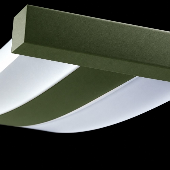 Lampadario led 47w cct 3000k 6000k dimmerabile con telecomando verde oliva