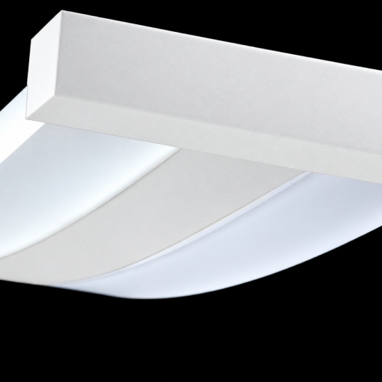 Lampadario a sospensione led 47w cct 3000k 6000k per sala da pranzo moderno lineare bianco