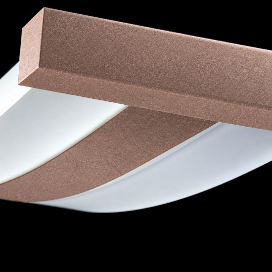 Lampadario led 47w cct 3000k 6000k dimmerabile con telecomando per cucina oro rosato