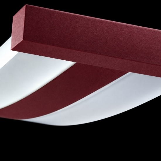 Lampadario led 47w cct 3000k 6000k dimmerabile con telecomando moderno bordeaux