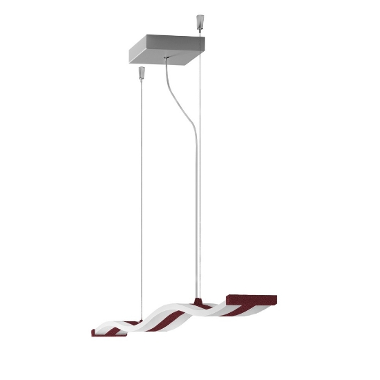 Lampadario led 47w cct 3000k 6000k dimmerabile con telecomando moderno bordeaux