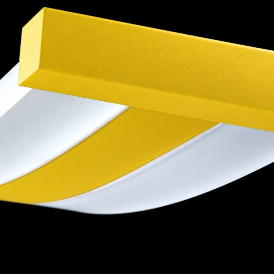 Lampadario ondulato led 47w cct 3000k 6000k per cucina moderno a sospensione giallo