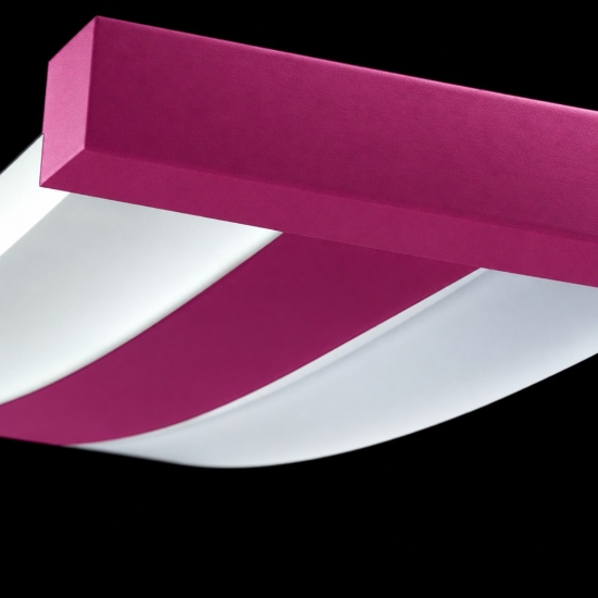 Lampadario led 47w cct 3000k 6000k per sala da pranzo moderna a sospensione magenta