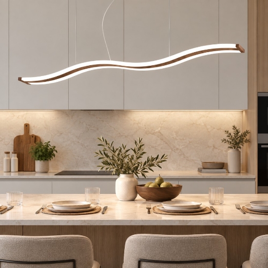Lampadario led 47w cct 3000k 6000k dimmerabile con telecomando per cucina rame opaco
