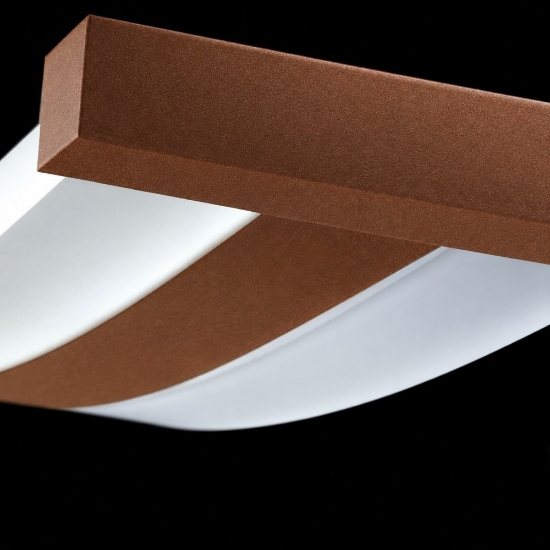 Lampadario led 47w cct 3000k 6000k dimmerabile con telecomando per cucina rame opaco