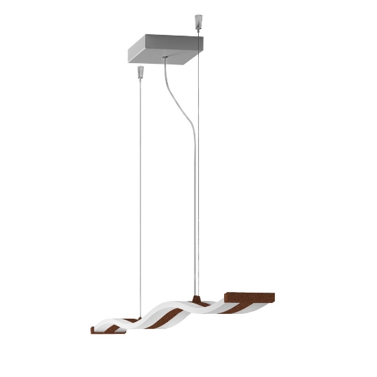 Lampadario led 47w cct 3000k 6000k dimmerabile con telecomando per cucina rame opaco