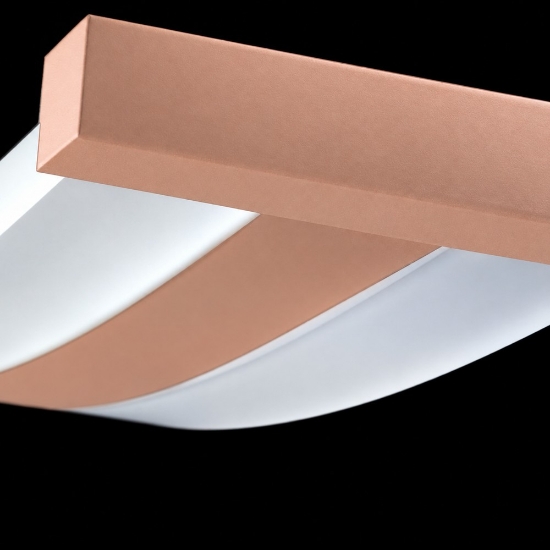 Lampadario a sospensione moderno lineare pesca led 47w cct 3000k 6000k dimmerabile con telecomando