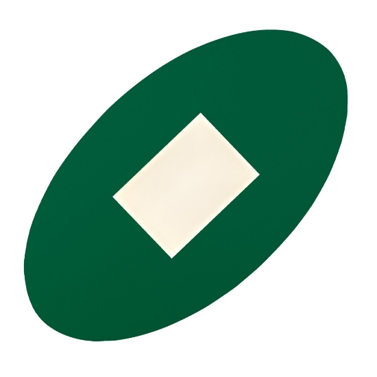Plafoniera moderna ovale verde bosco led 36w cct 3000k 4000k per salone