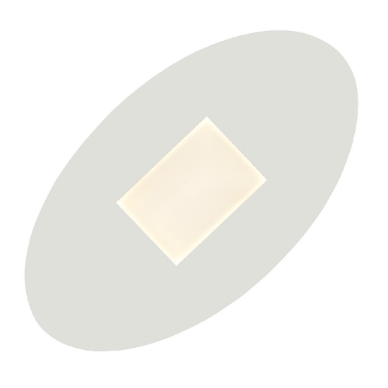 Plafoniera led 36w cct 3000k 4000k moderna ovale bianca per soggiorno