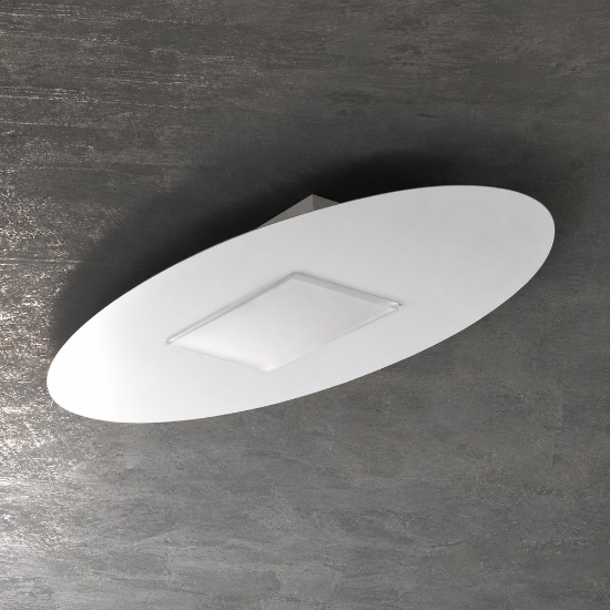 Plafoniera led 36w cct 3000k 4000k moderna ovale bianca per soggiorno