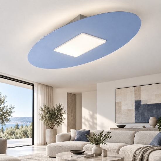 Plafoniera led 36w cct 3000k 4000k moderna ovale carta da zucchero per soggiorno
