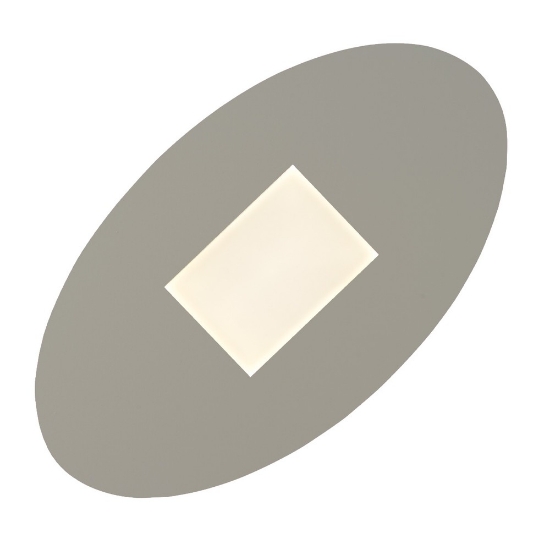 Plafoniera led 36w cct 3000k 4000k moderna ovale tortora