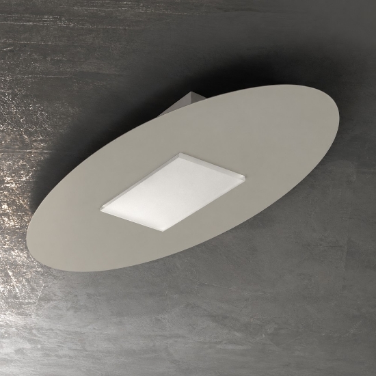 Plafoniera led 36w cct 3000k 4000k moderna ovale tortora