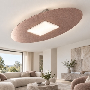 Plafoniera led 36w cct 3000k 4000k moderna ovale oro rosato