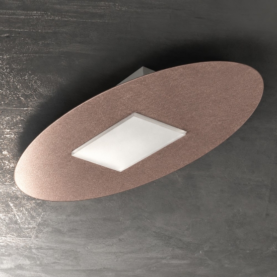 Plafoniera led 36w cct 3000k 4000k moderna ovale oro rosato