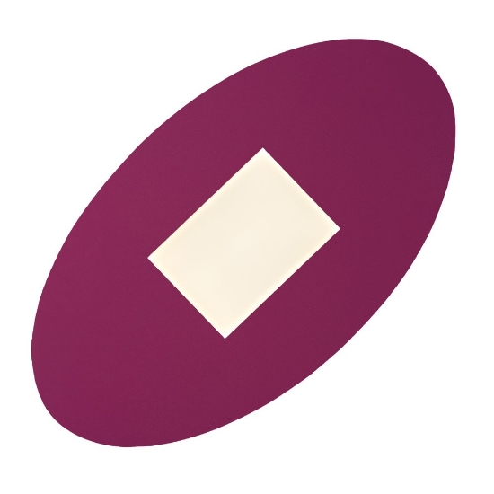 Plafoniera led 36w cct 3000k 4000k moderna ovale magenta per sala da pranzo