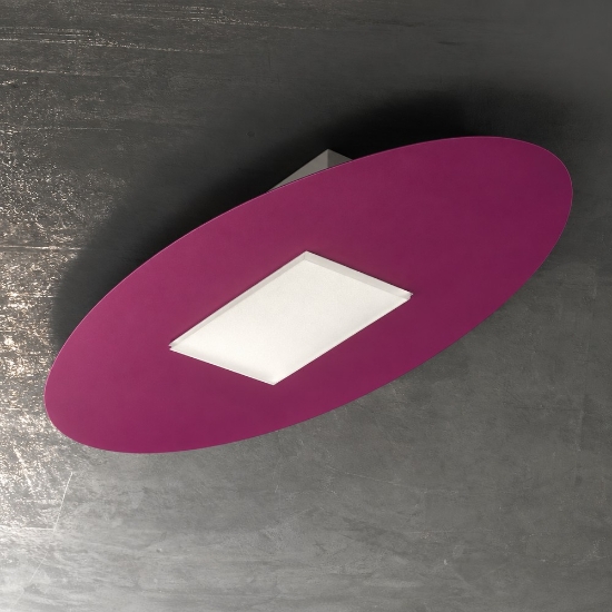 Plafoniera led 36w cct 3000k 4000k moderna ovale magenta per sala da pranzo