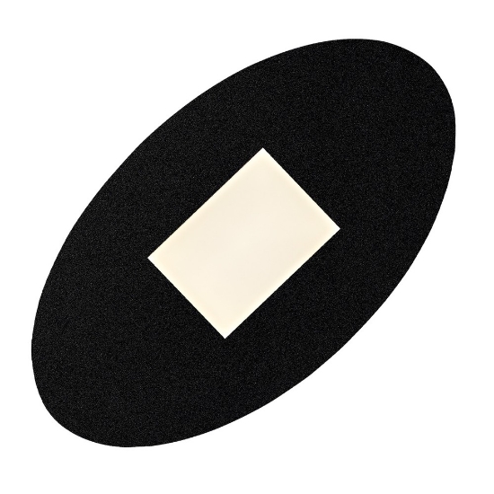Plafoniera moderna ovale nera led 36w cct 3000k 4000k