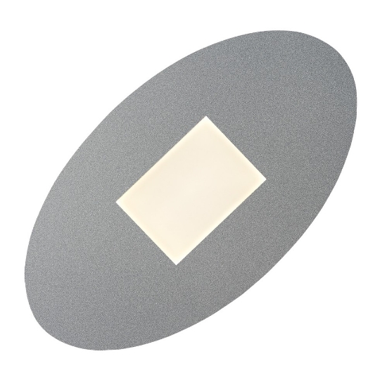 Plafoniera led 36w cct 3000k 4000k ovale moderna grigio perla 82cm