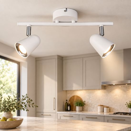 Plafoniera con faretti  moderna bianco opaco led 3,5w 3000k