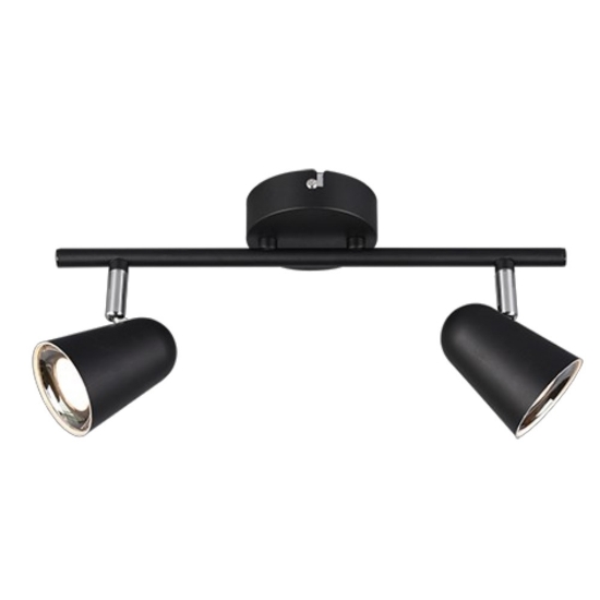 Faretto da soffitto per cabina armadio led 3.5w 3000k nero opaco