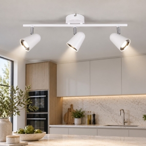 Plafoniera con faretti spot bianco opaco led 3,5w 3000k