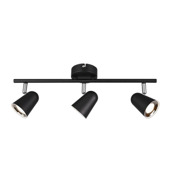 Plafoniera con faretti orientabili led 3.5w 3000k nero