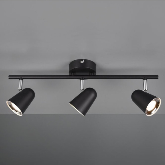 Plafoniera con faretti orientabili led 3.5w 3000k nero