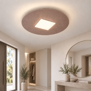 Plafoniera led 16w cct 3000k 4000k moderna tonda oro rosato per ingresso