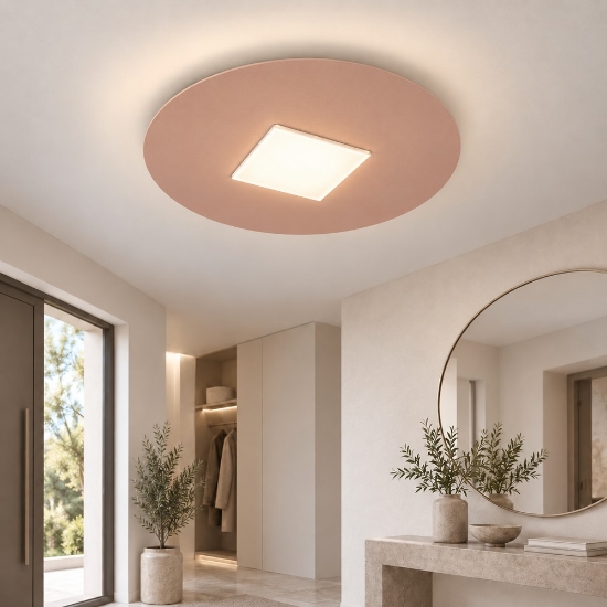 Plafoniera tonda moderna pesca led 16w cct 3000k 4000k