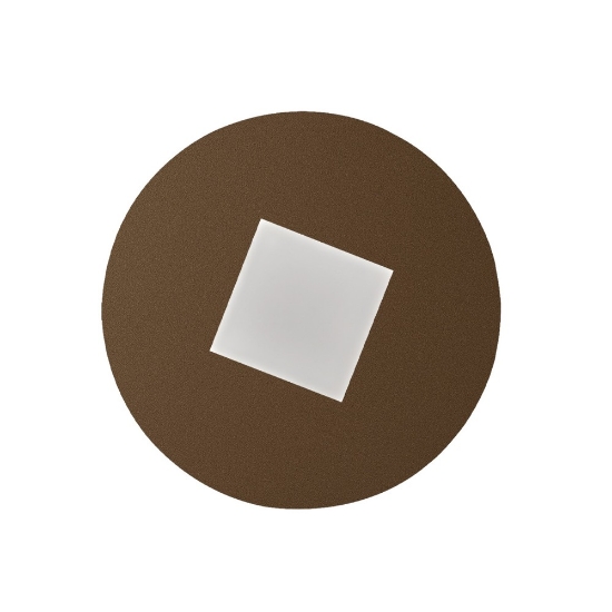 Plafoniera led 16w cct 3000k 4000k 28cm moderna per ingresso tonda ruggine