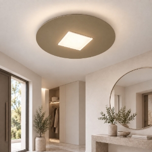 Plafoniera moderna tonda sabbia bagnata led 16w cct 3000k 4000k 28cm