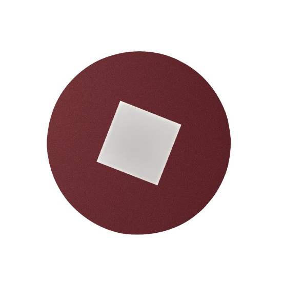 Plafoniera led 26w cct 3000k 4000k 50cm tonda moderna bordeaux