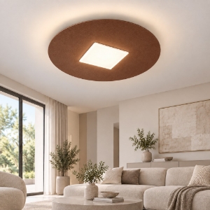 Plafoniera led 26w cct 3000k 4000k 50cm moderna tonda rame opaco