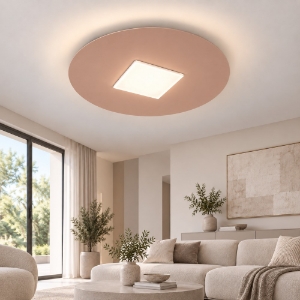 Plafoniera tonda moderna pesca led 26w cct 3000k 4000k 50cm