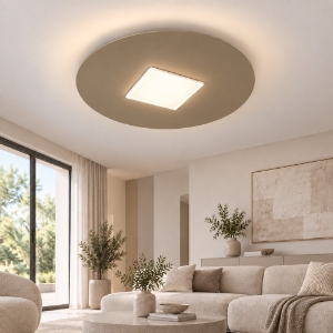Plafoniera led 26w cct 3000k 4000k moderna per soggiorno tonda sabbia bagnata