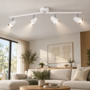 Plafoniera con faretti spot bianca opaca led 3,5w 3000k