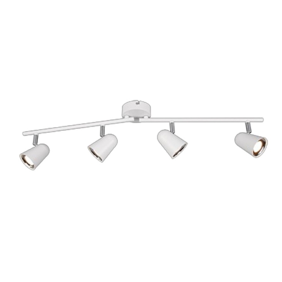 Plafoniera con faretti spot bianca opaca led 3,5w 3000k