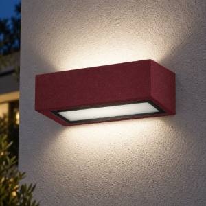 Applique ip54 26cm da esterno moderna bordeaux