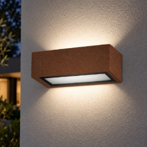 Applique da esterno moderna rame opaco ip54 26cm per facciata