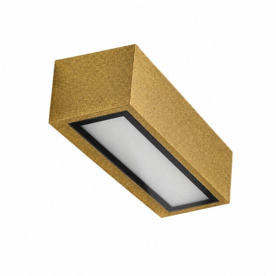 Applique moderna da esterno oro opaco ip54 26cm per facciata